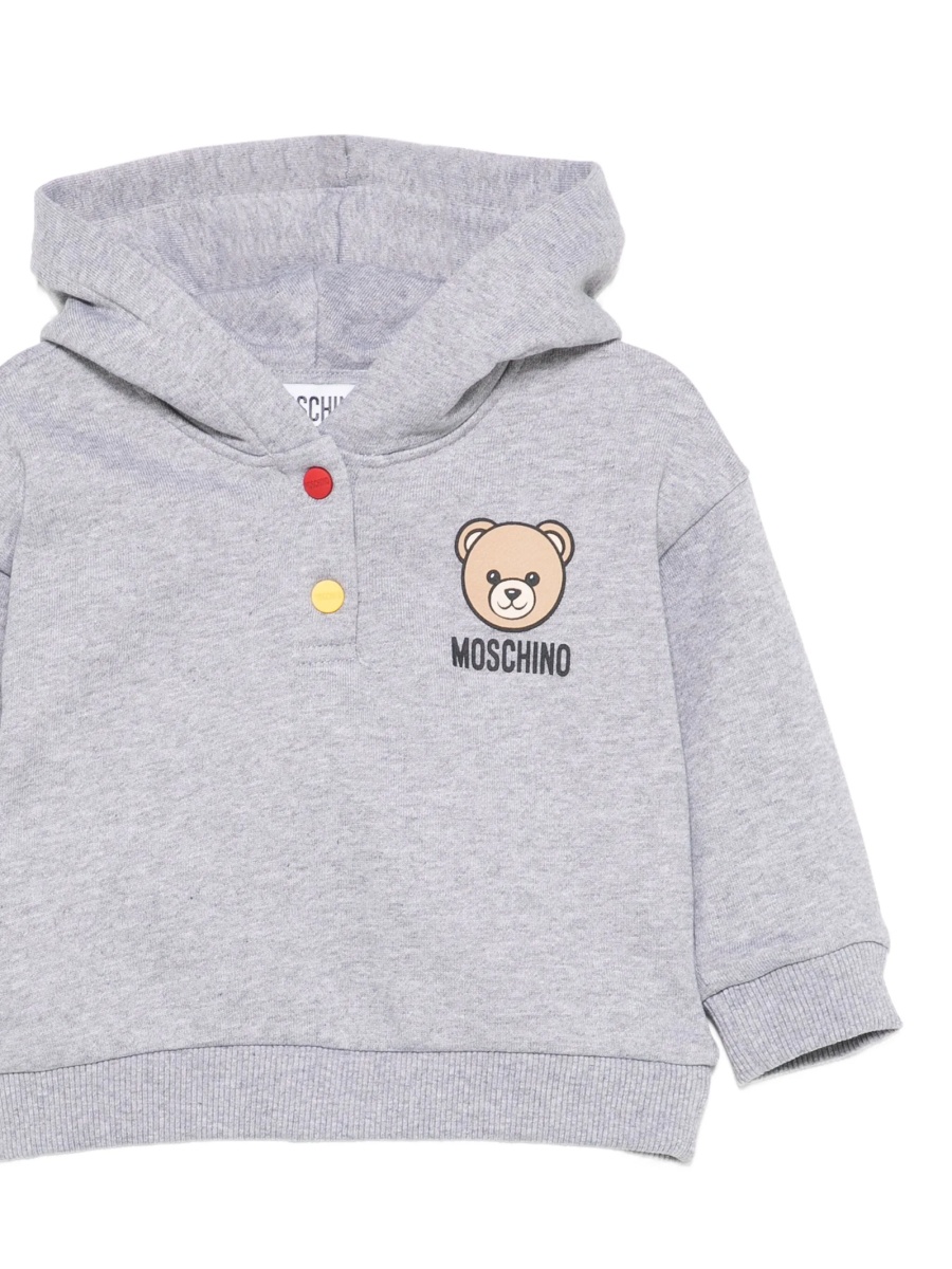 Hanorac Moschino gri din bumbac - Img 3