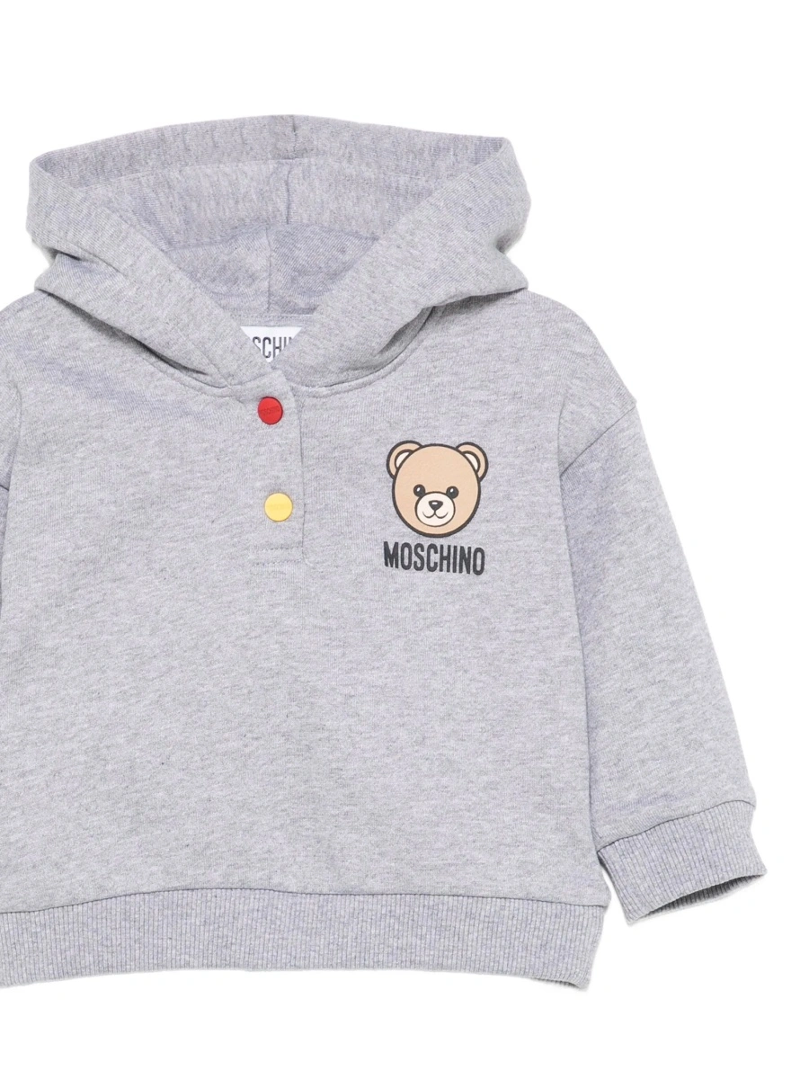 Hanorac Moschino gri din bumbac - Img 3