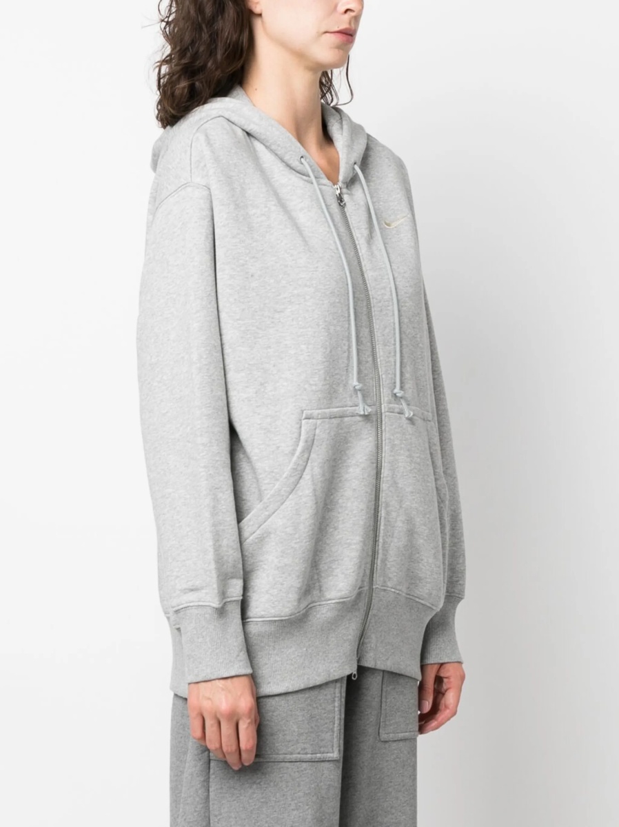 Hanorac Nike gri din bumbac si polyester - Img 3