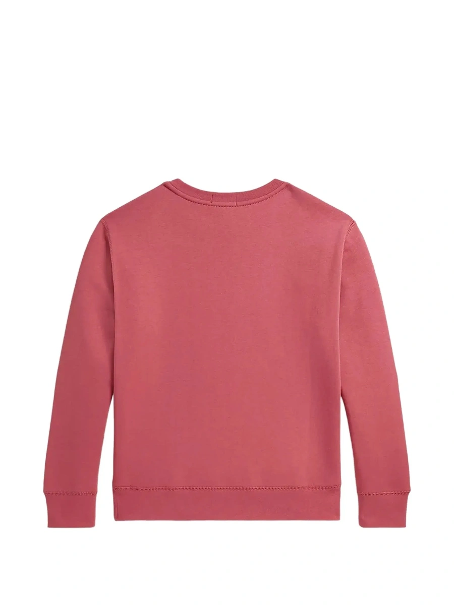 Hanorac Ralph Lauren rosu din bumbac cu logo pe piept - Img 4