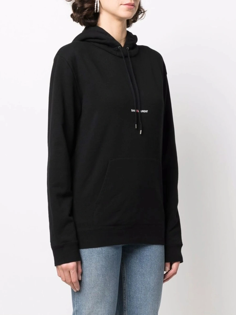 Hanorac Saint Laurent negru din bumbac - Img 3