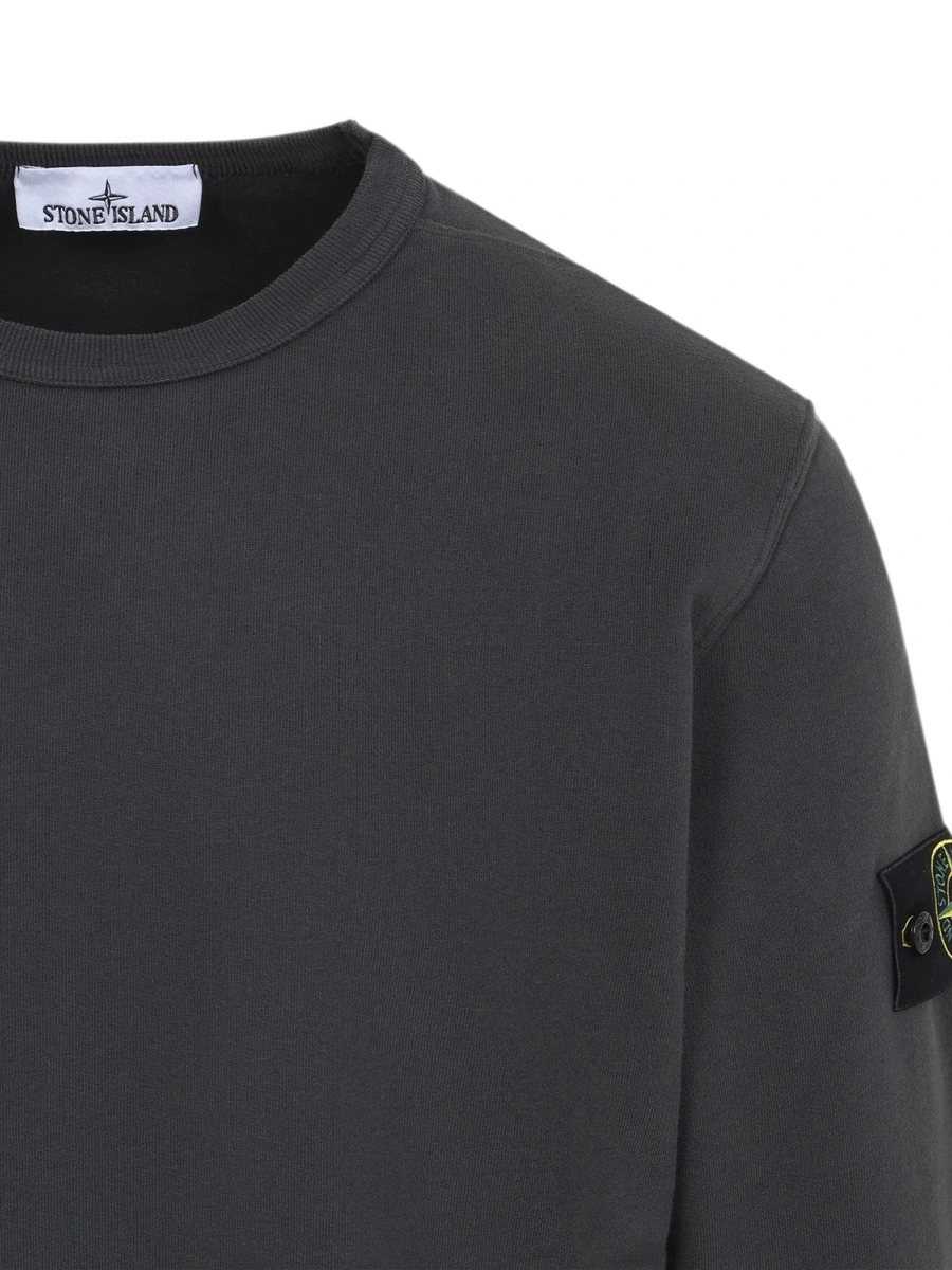 Hanorac Stone Island gri din bumbac - Img 5