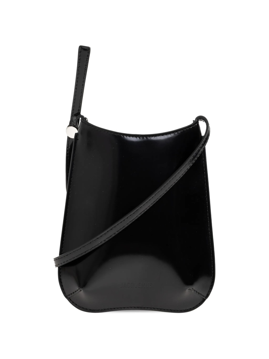 Husa mobil JACQUEMUS Bisou neagra din piele - Img 3