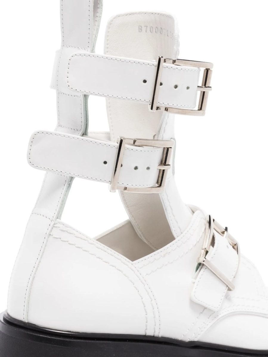 Incaltaminte Alexander McQueen alba din piele - Img 4