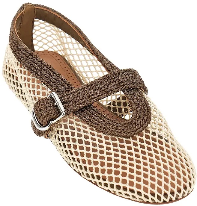 Incaltaminte Satin cord and net ballet flats - Img 2