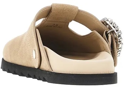 Incaltaminte 'Slidy Viv'' suede leather mules - Img 3