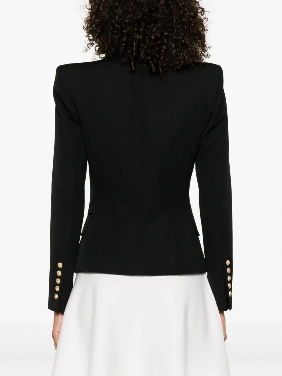 Jacheta 6 Buttons Fitted Grain De Poudre Jacket - Img 4