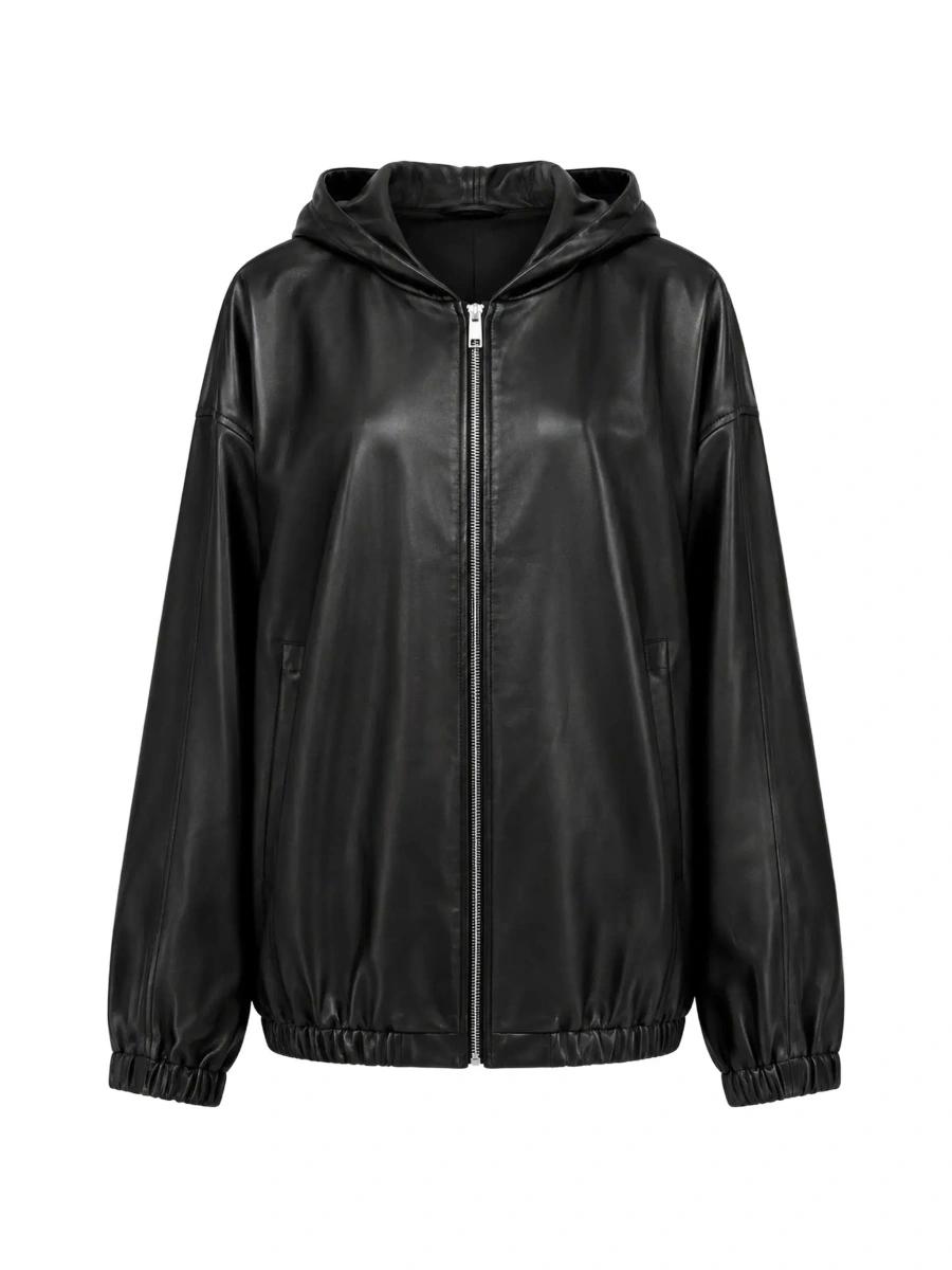 Jacheta ARMA neagra din piele - Img 4