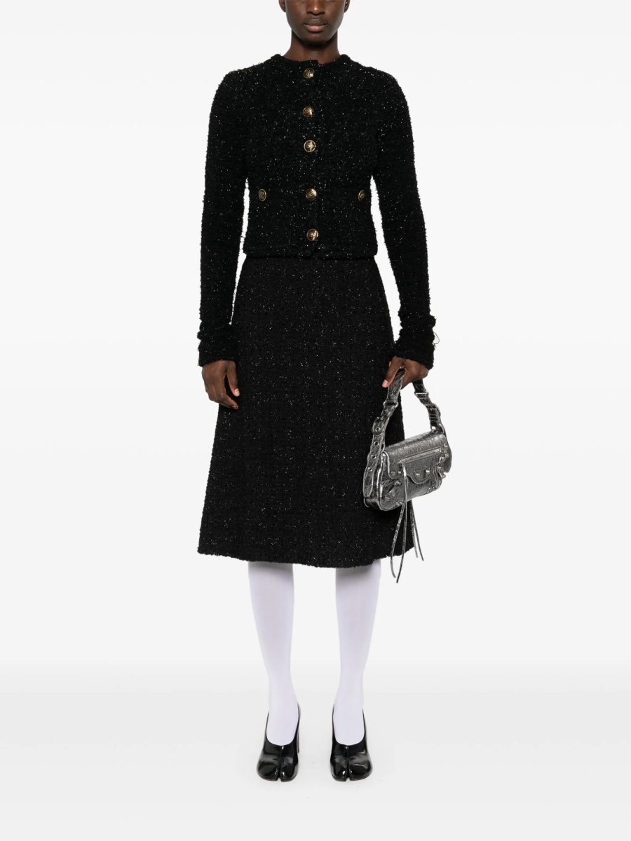 Jacheta Balenciaga neagra din elastan si poliamida - Img 2