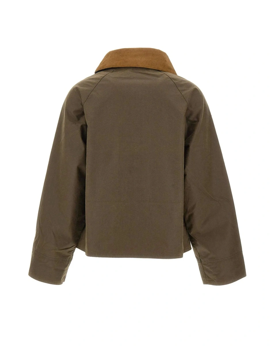 Jacheta Barbour verde din bumbac cerat 'MODERN SPEY' - Img 4