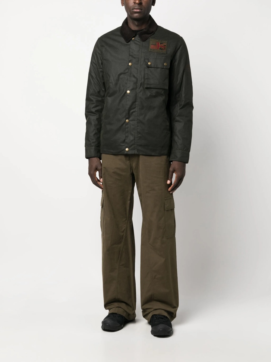 Jacheta Barbour verde din bumbac - Img 2