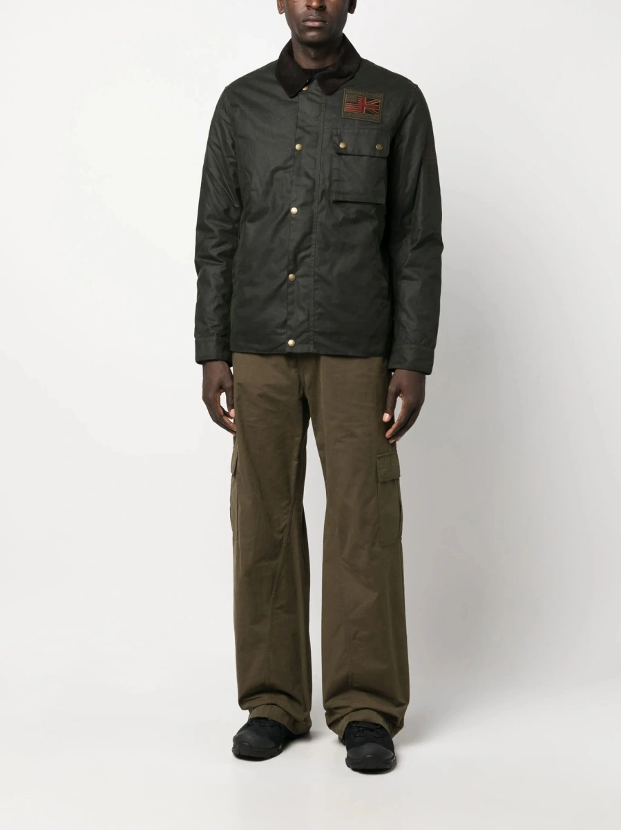 Jacheta Barbour verde din bumbac - Img 2
