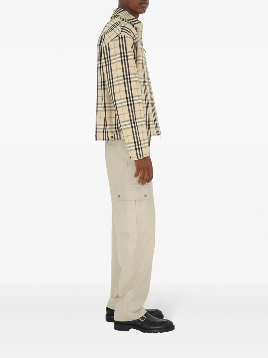 Jacheta camasa Burberry vintage check neutra - Img 3