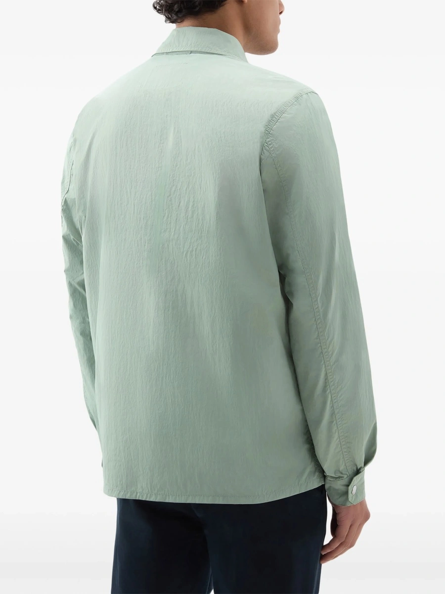 Jacheta camasa Woolrich verde din poliamida - Img 4