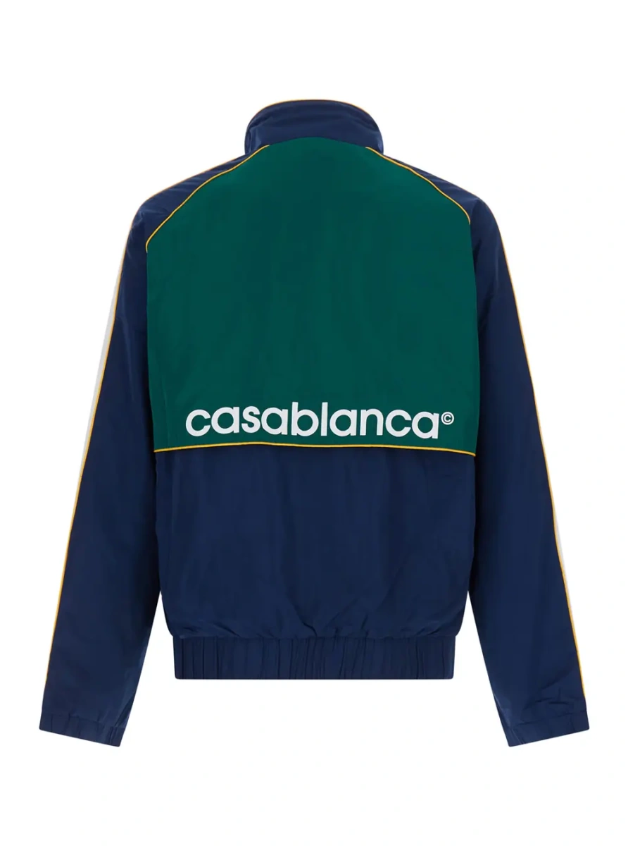 Jacheta CASABLANCA windbreaker jacket with colourblock appliqué in blue tech fabric gender unspecified - Img 2