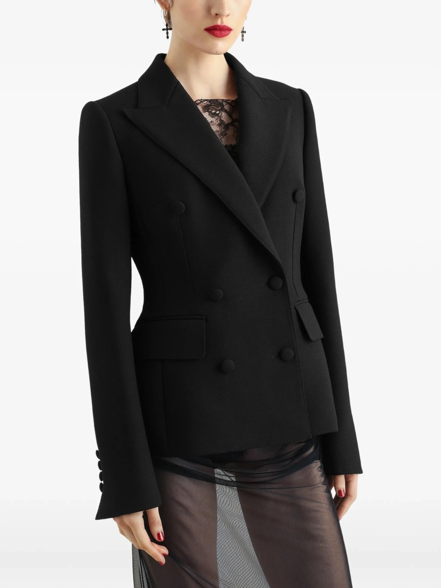 Jacheta Dolce &amp; Gabbana neagra din lana - Img 4