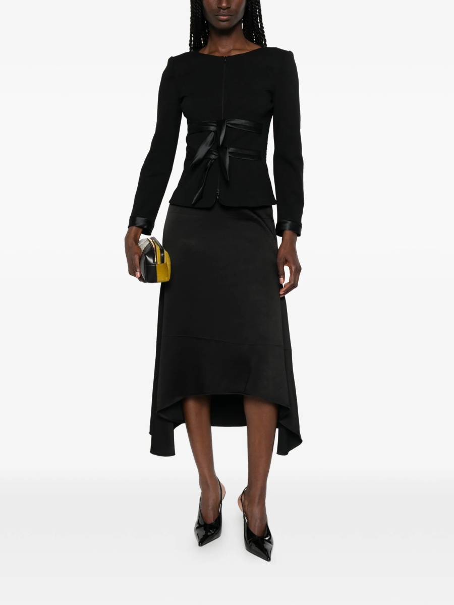 Jacheta Emporio Armani neagra din spandex/elastan si poliamida - Img 2
