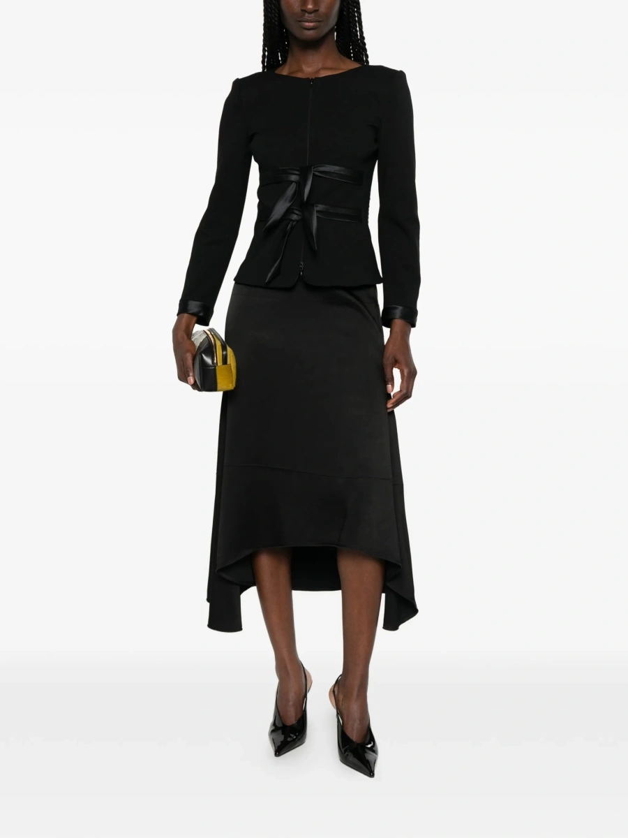 Jacheta Emporio Armani neagra din spandex/elastan si poliamida - Img 2
