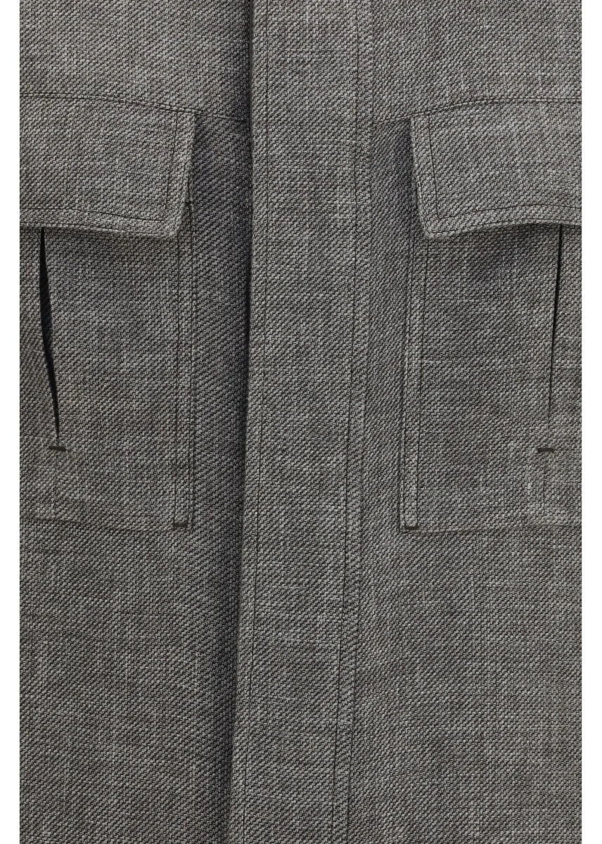 Jacheta High-collar Shirt Jacket - Img 3