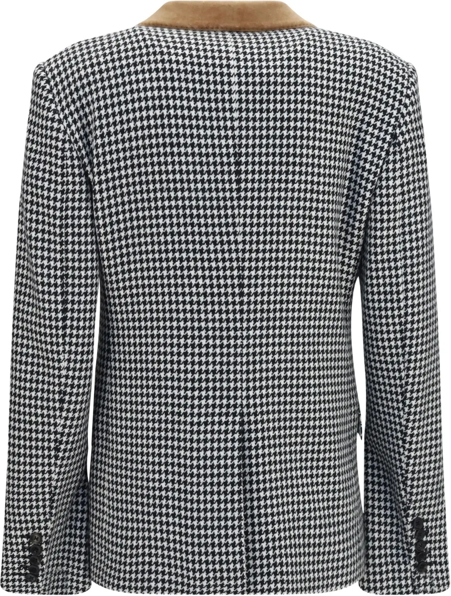 Jacheta Houndstooth cashmere Jacket - Img 4