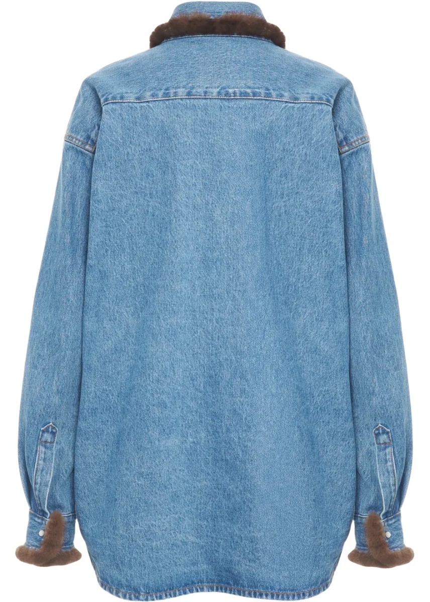 Jacheta Jeans jacket with fur details - Img 3