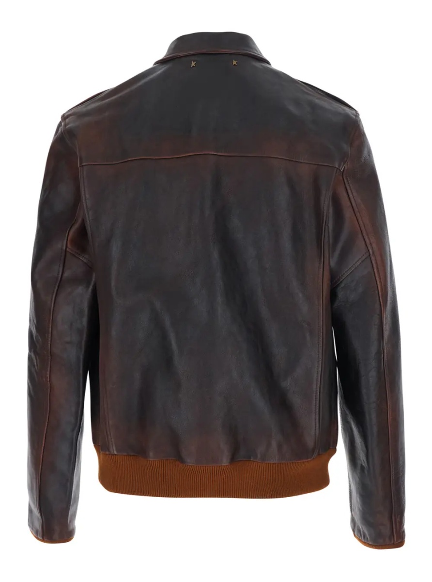 Jacheta Leather Bandana Jacket with Cotton Collar and Long Sleeves for Men - Img 2