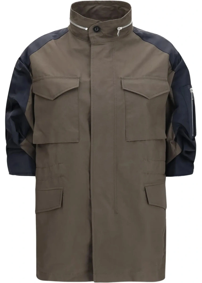 Jacheta Nylon and cotton Jacket with three-quarter sleeves - Img 6