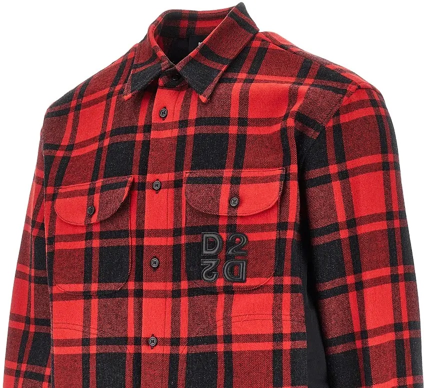 Jacheta Nylon and flannel hybrid overshirt - Img 2