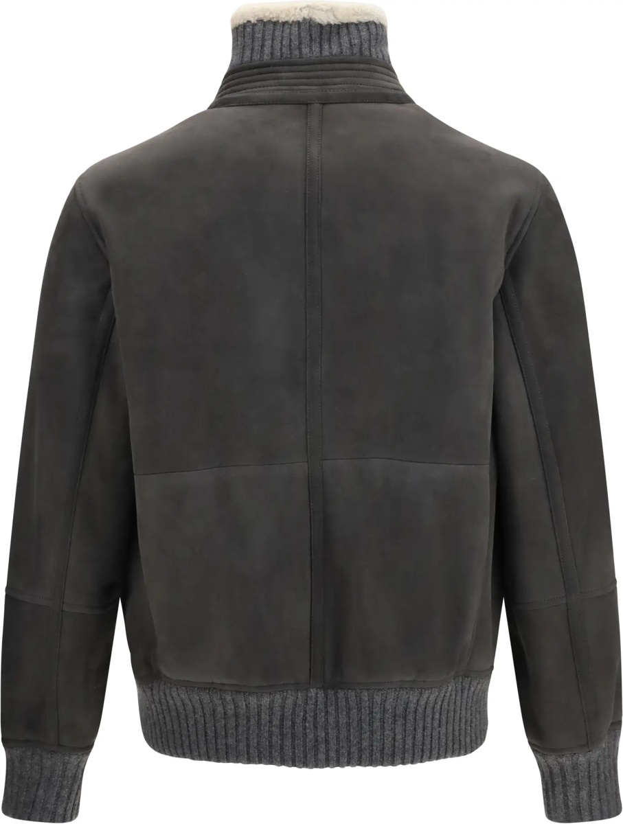Jacheta Shearling Jacket with zip and high neck - Img 2