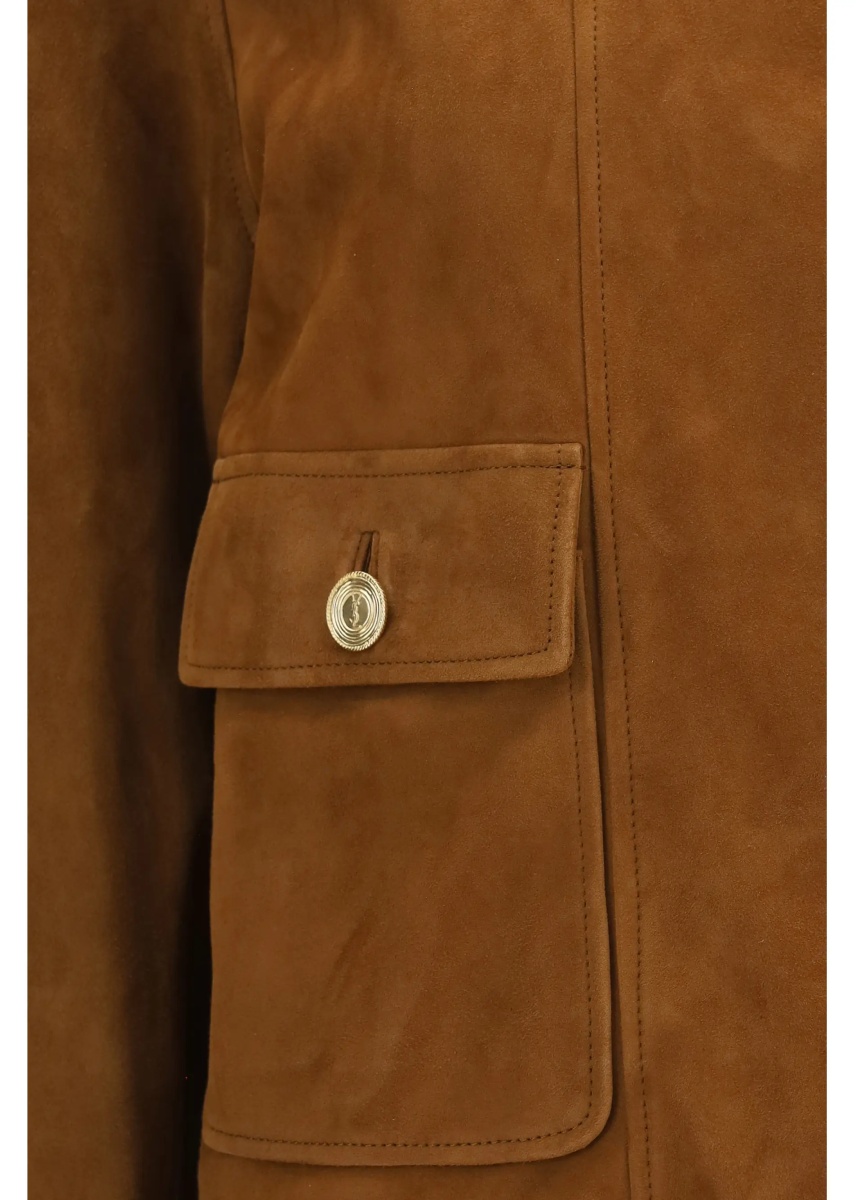 Jacheta Short suede Jacket with buttons - Img 3