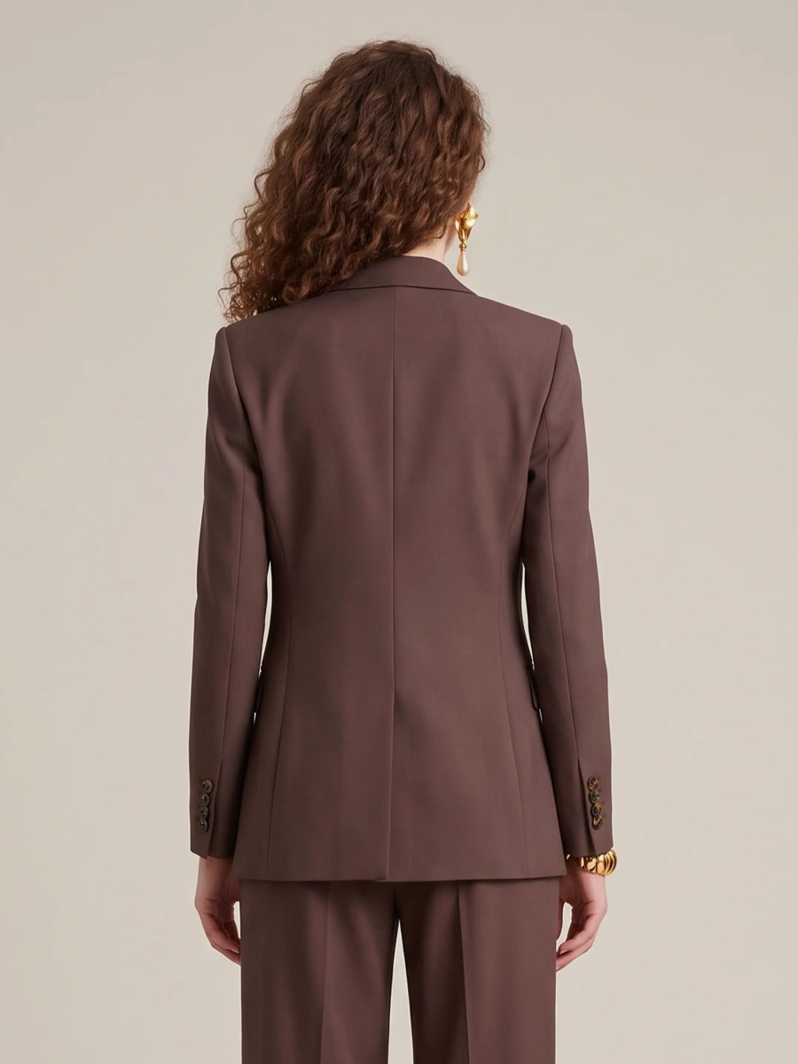 Jacheta Single-Breasted Jacket In Stretch Canvas - Img 3