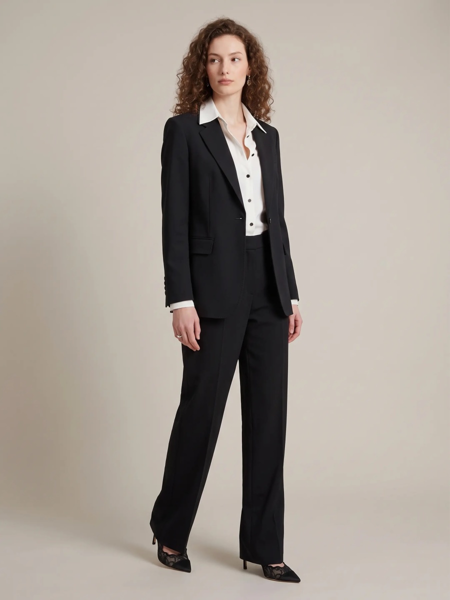 Jacheta Single-Breasted Jacket In Stretch Canvas - Img 2