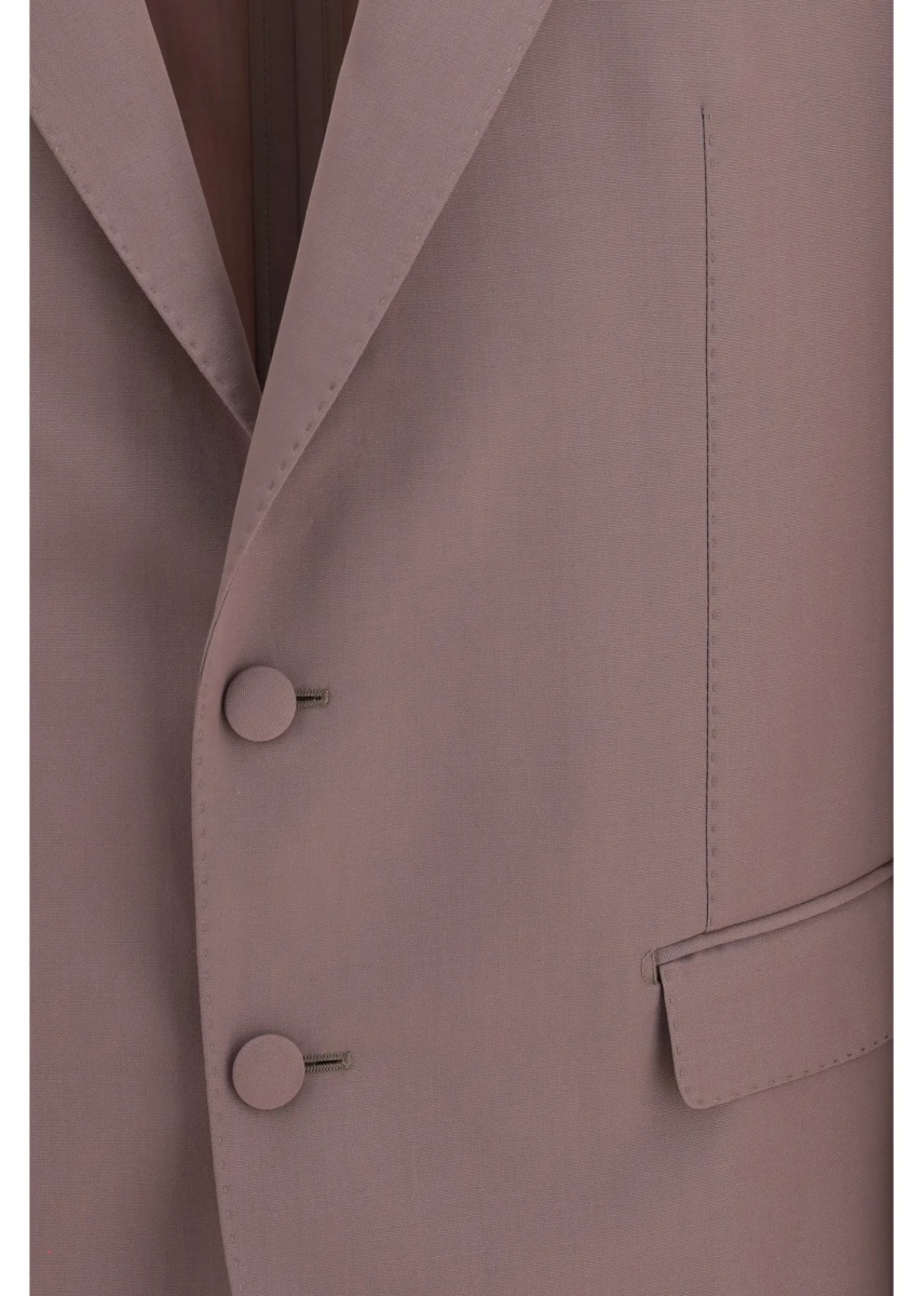Jacheta Single-breasted wool poplin Jacket - Img 3