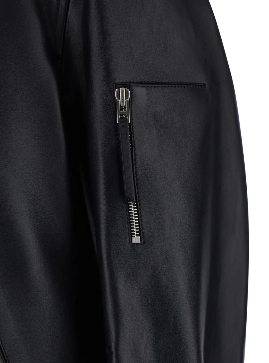 Jacheta Tom Ford neagra din piele - Img 3