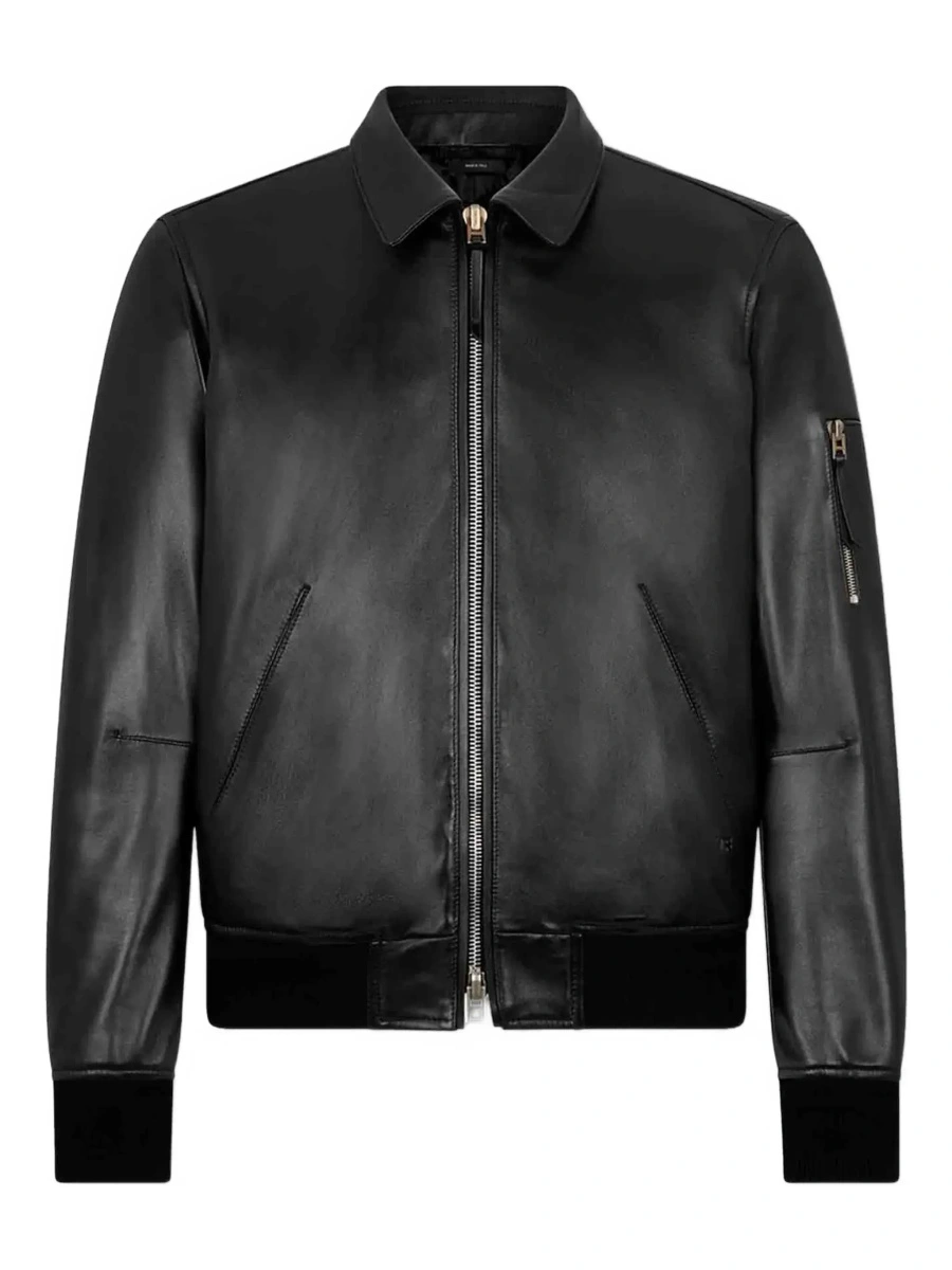 Jacheta Tom Ford neagra din piele - Img 6