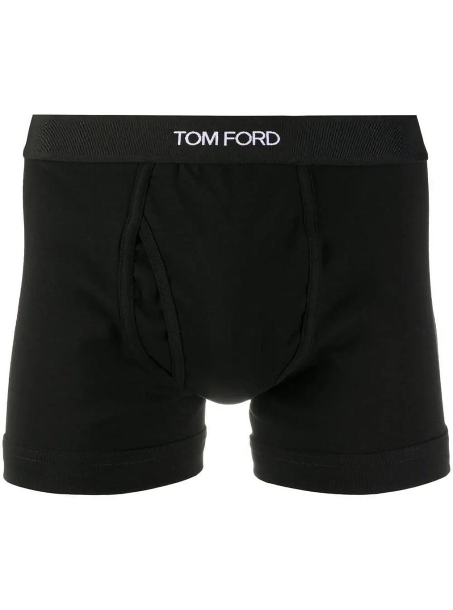 Lenjerie Black Cotton Boxer with Logo - Img 3