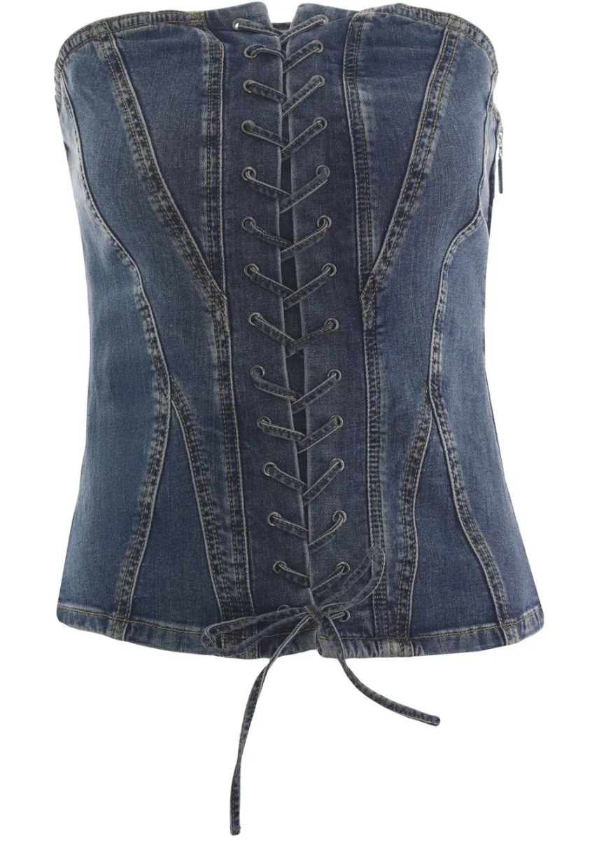 Maiou Bustier denim top - Img 2