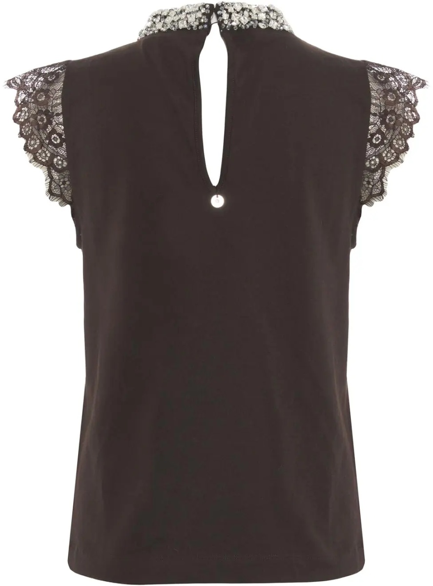 Maiou Top with rhinestone applications - Img 3