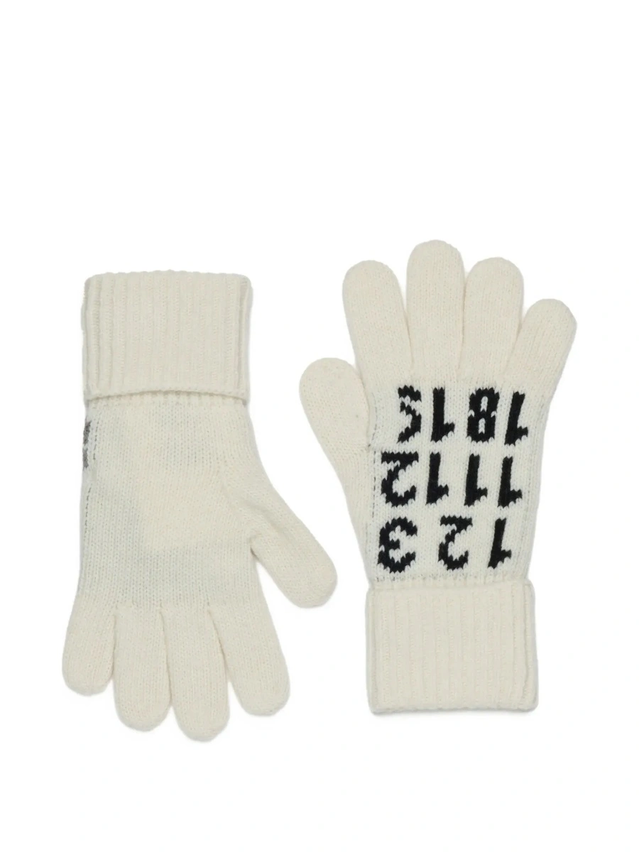 Manusi MM6 MAISON MARGIELA KIDS albe din lana - Img 5