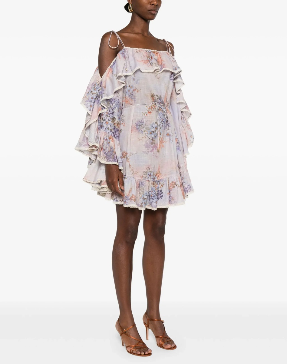Mini Dress With Ruffles "Cascadian" - Img 3