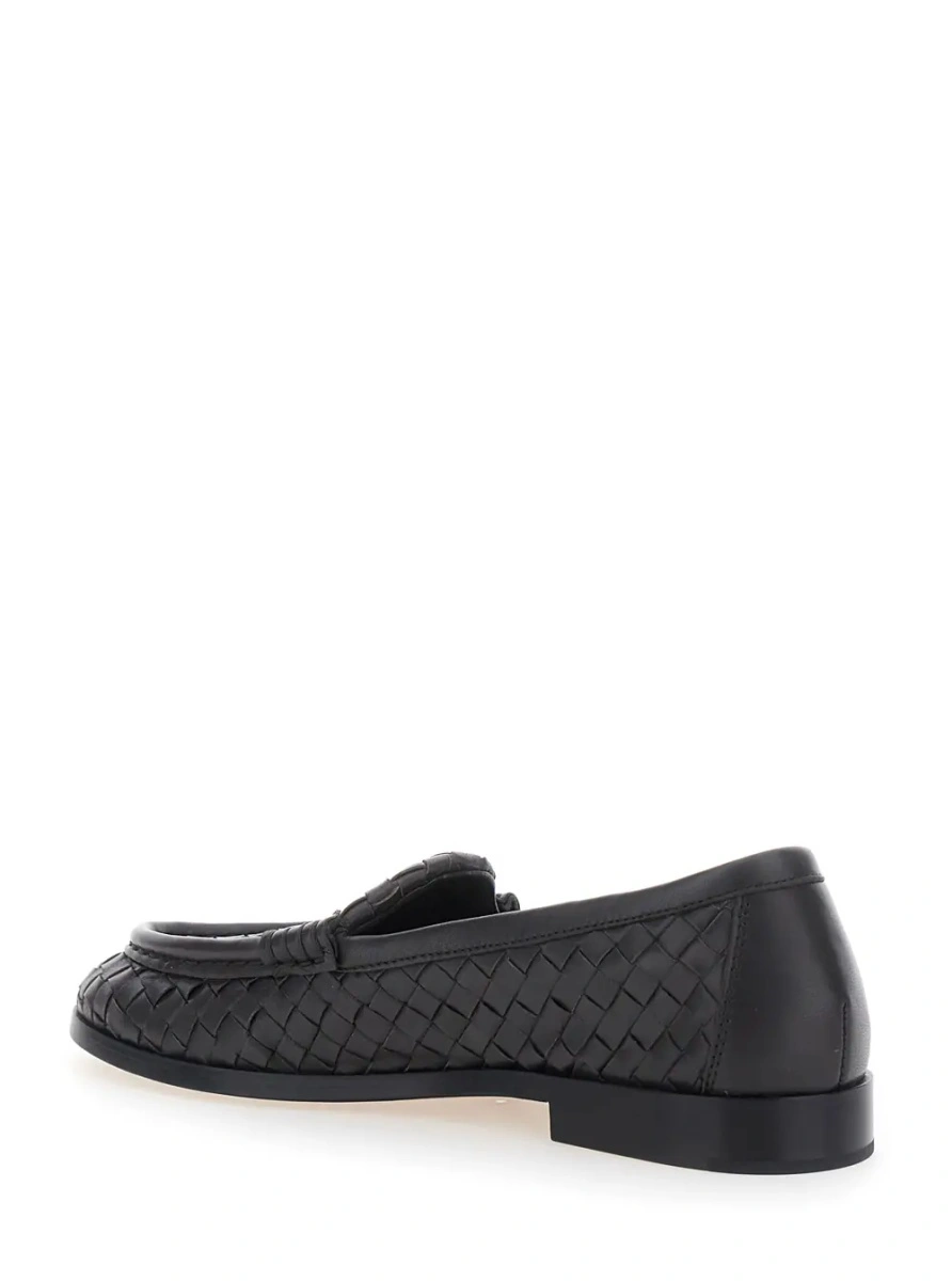 Mocasini Bottega Veneta maro din piele 'Silenzio' - Img 3