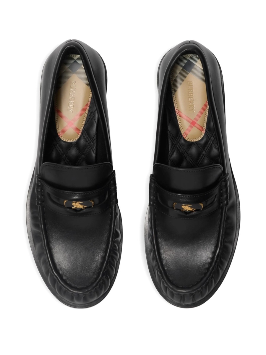 Mocasini Burberry negri din piele - Img 4