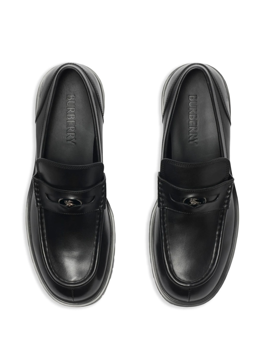 Mocasini Burberry negri din piele - Img 4