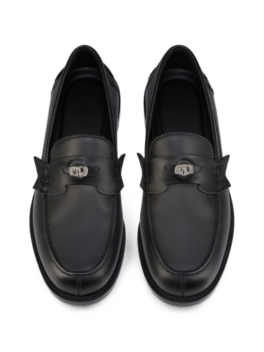 Mocasini Christian Louboutin negri din piele - Img 4
