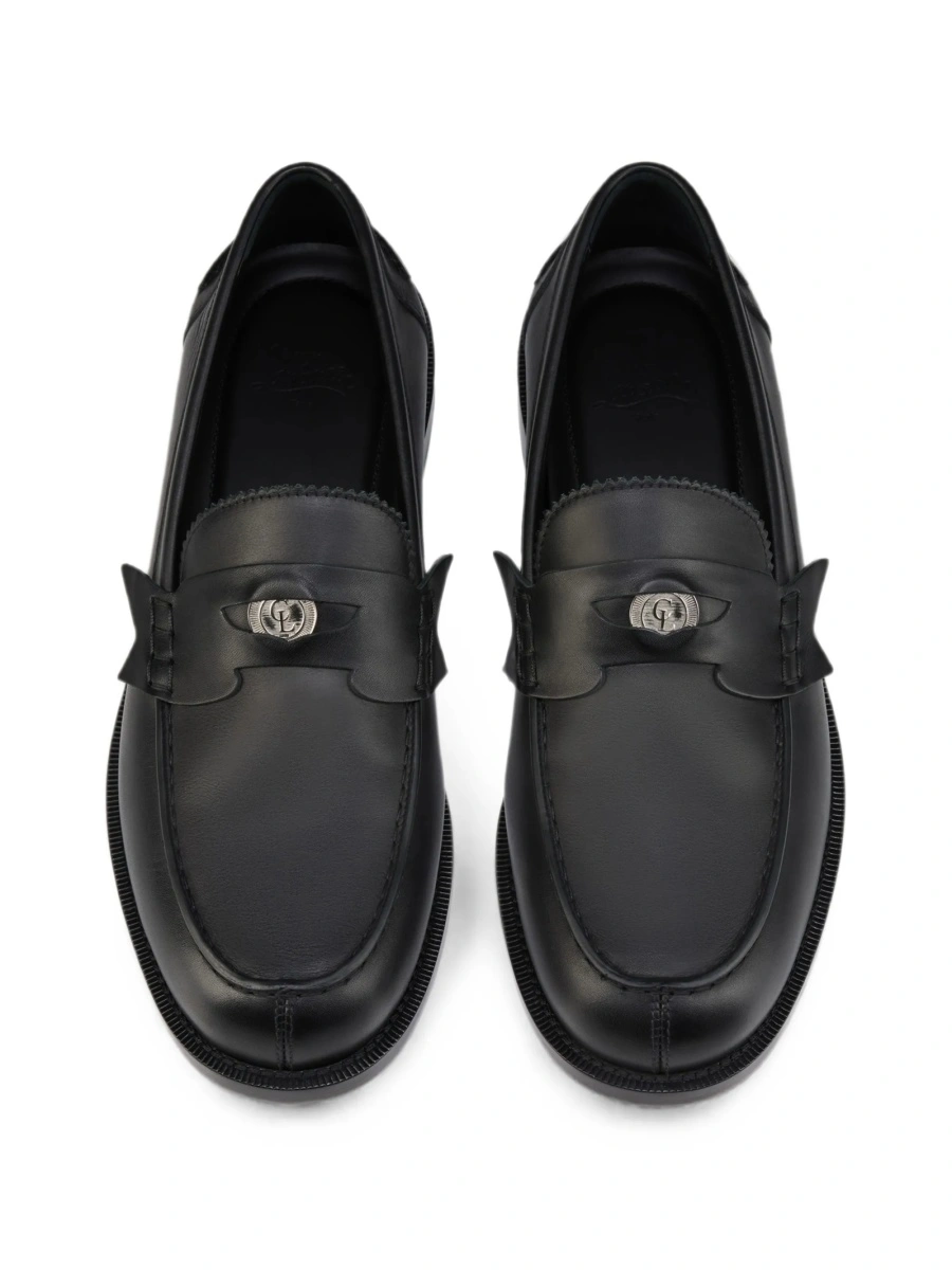 Mocasini Christian Louboutin negri din piele - Img 4