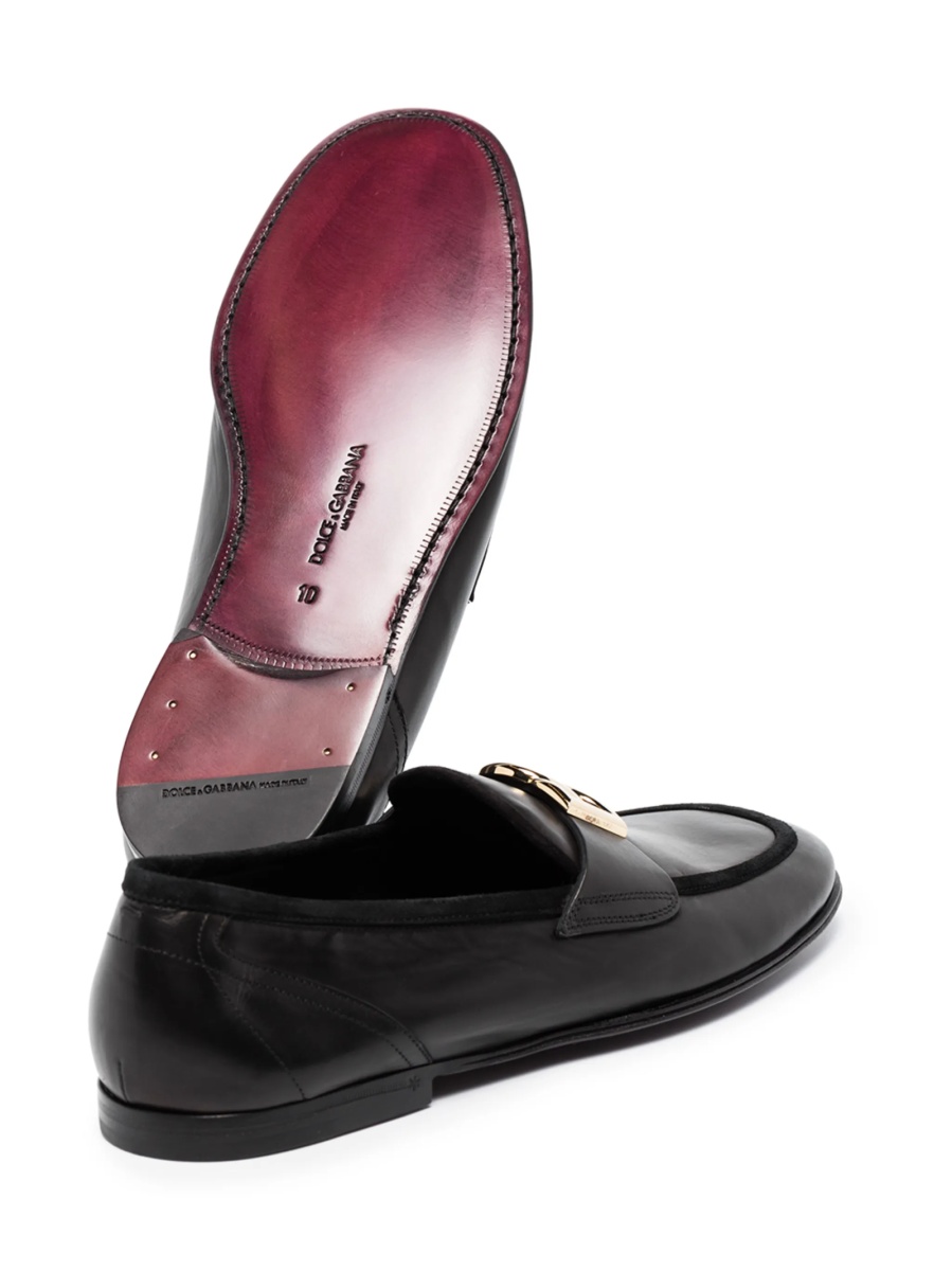 Mocasini Dolce &amp; Gabbana negri din piele - Img 2