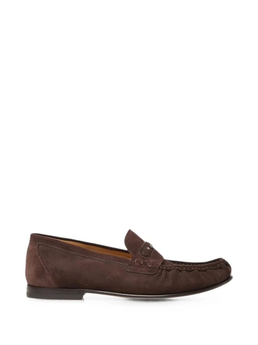 Mocasini Fendi maro din piele intoarsa - Img 8