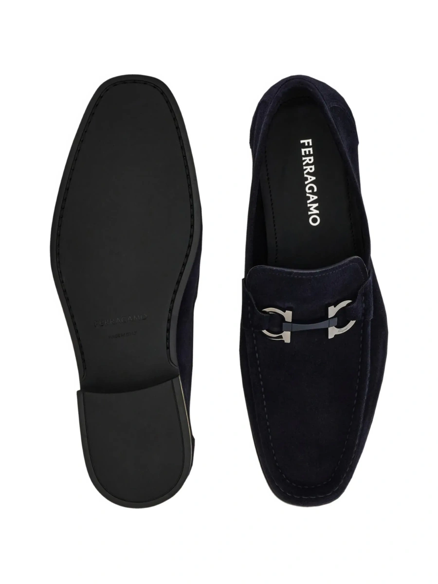 Mocasini Ferragamo albastri din piele 'Avril' - Img 7