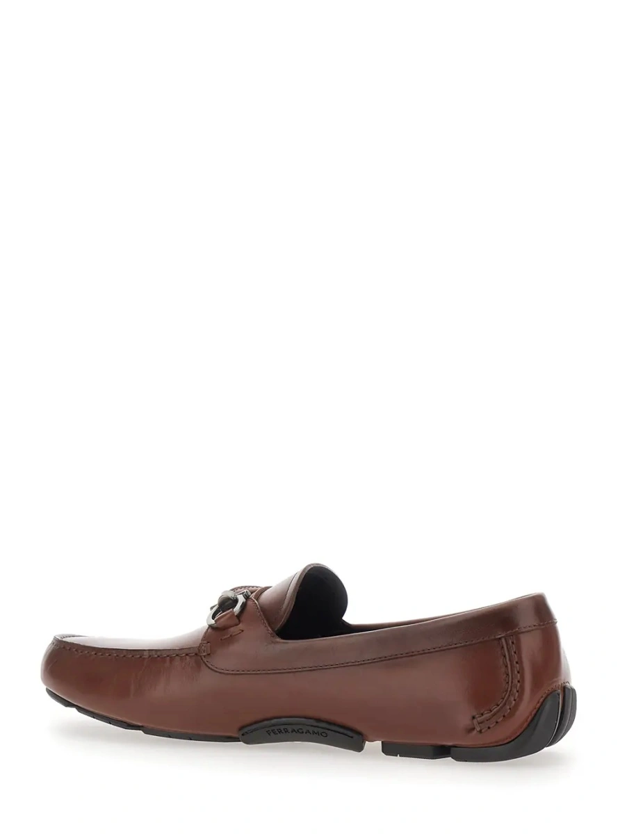 Mocasini Ferragamo maro din piele 'Sunsay' - Img 2