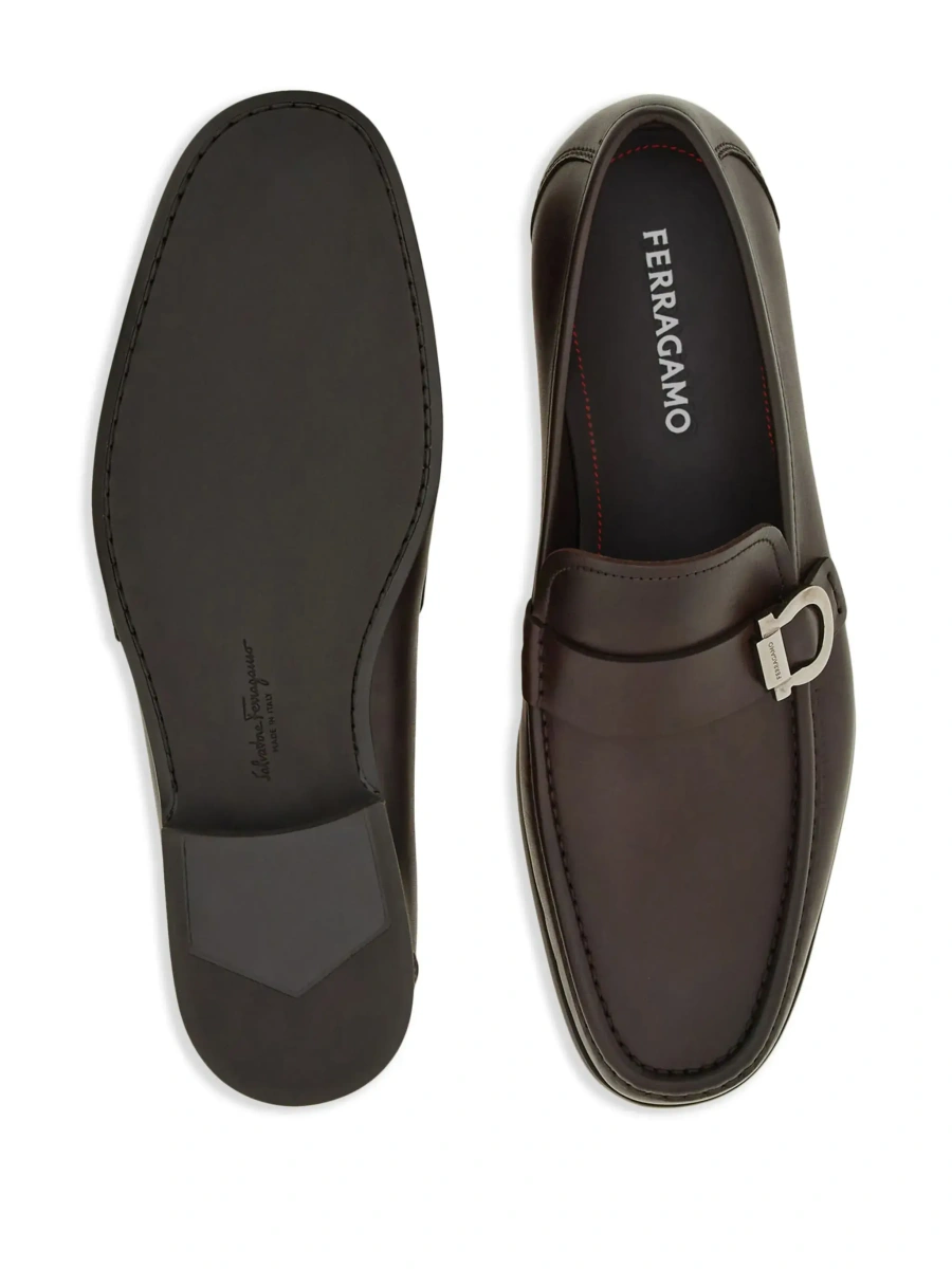 Mocasini Ferragamo maro din piele - Img 7